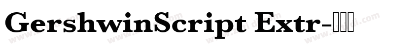 GershwinScript Extr字体转换